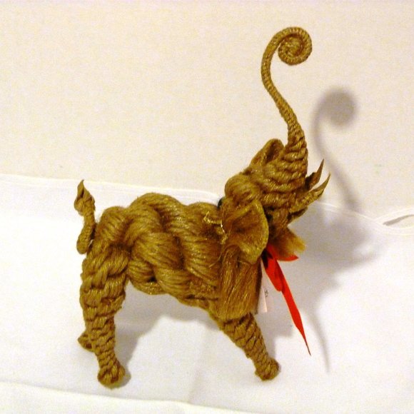 Jute Figurine Elephant By "The Original Jute Sculpture by Patty" Atlanta, USA - Picture 2 of 16